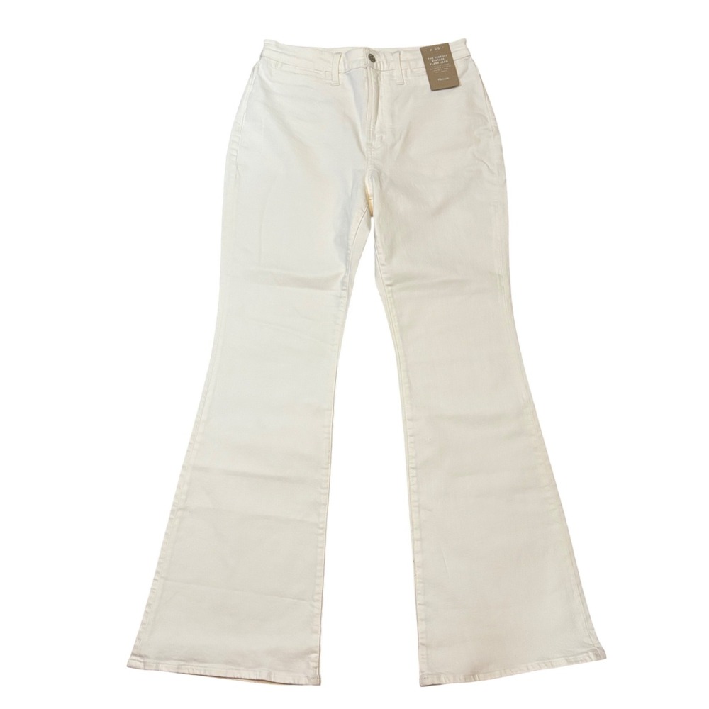 Madewell‎ Jeans Womens 29 White Perfect Vintage Flare Jean High Rise Denim NWT